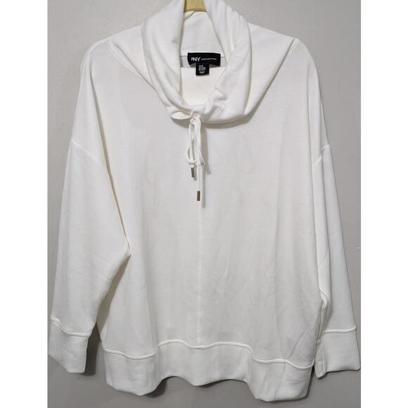 Women's Plus Size Cowl Neck Ultra Soft JNY Pull Over Top 2X Off White - Picture 1 of 4
